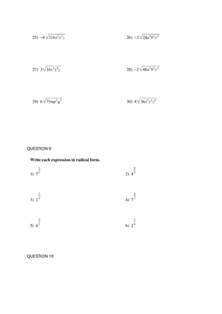 QUESTION 9
QUESTION 10
 