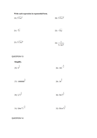 QUESTION 13
QUESTION 14
 
