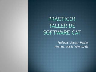 Pràctico1taller de software CAT  Profesor :JordanMasias Alumna: Maria Valenzuela 