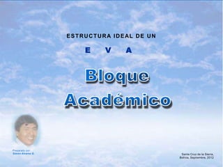 E S T R U C T U R A I D E AL D E U N

                          E       V       A




Preparado por:
Simón Alvarez G.                                           Santa Cruz de la Sierra,
                                                          Bolivia, Septiembre, 2012
 