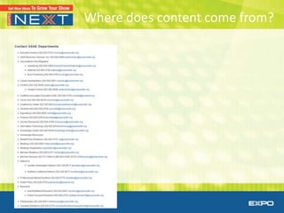 Where does content come from?
 