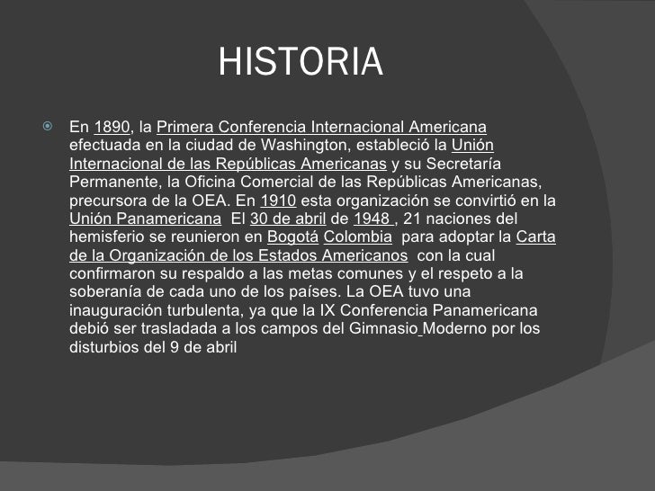 Organizacion de Estados Americanos (OEA)