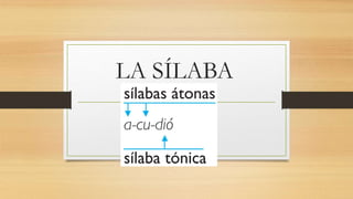 LA SÍLABA
 