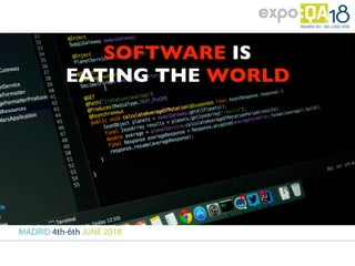 Software is
eating the world
SOFTWARE IS
EATING THE WORLD
 