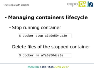 Net services with docker
docker run --name static-site 
-e AUTHOR="Your Name" -d 
-p 9000:80 seqvence/static-site
-d
Execu...