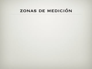 zonas de medición
 