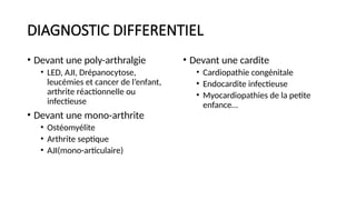 Exposé sur le rhumatisme articulaire aigu (RAA) ou la maladie de ...