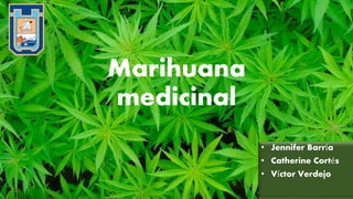 Marihuana
medicinal
• Jennifer Barría
• Catherine Cortés
• Víctor Verdejo
 