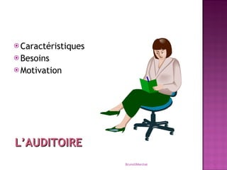 Caractéristiques Besoins Motivation Bruno©Marchal L’AUDITOIRE 