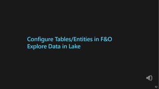 Export Data Lake Dynamics 365 F&O