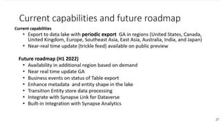 Export Data Lake Dynamics 365 F&O