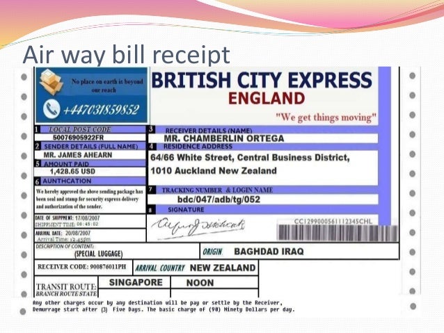 e format way invoice bill way bill air