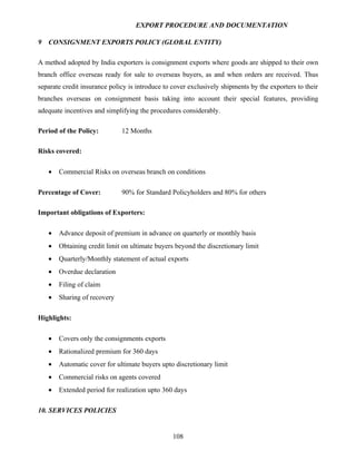 Export procedure-and-documentation