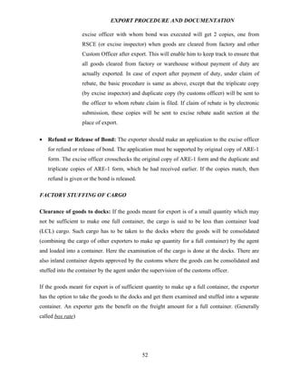 Export procedure-and-documentation