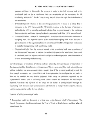 Export procedure-and-documentation