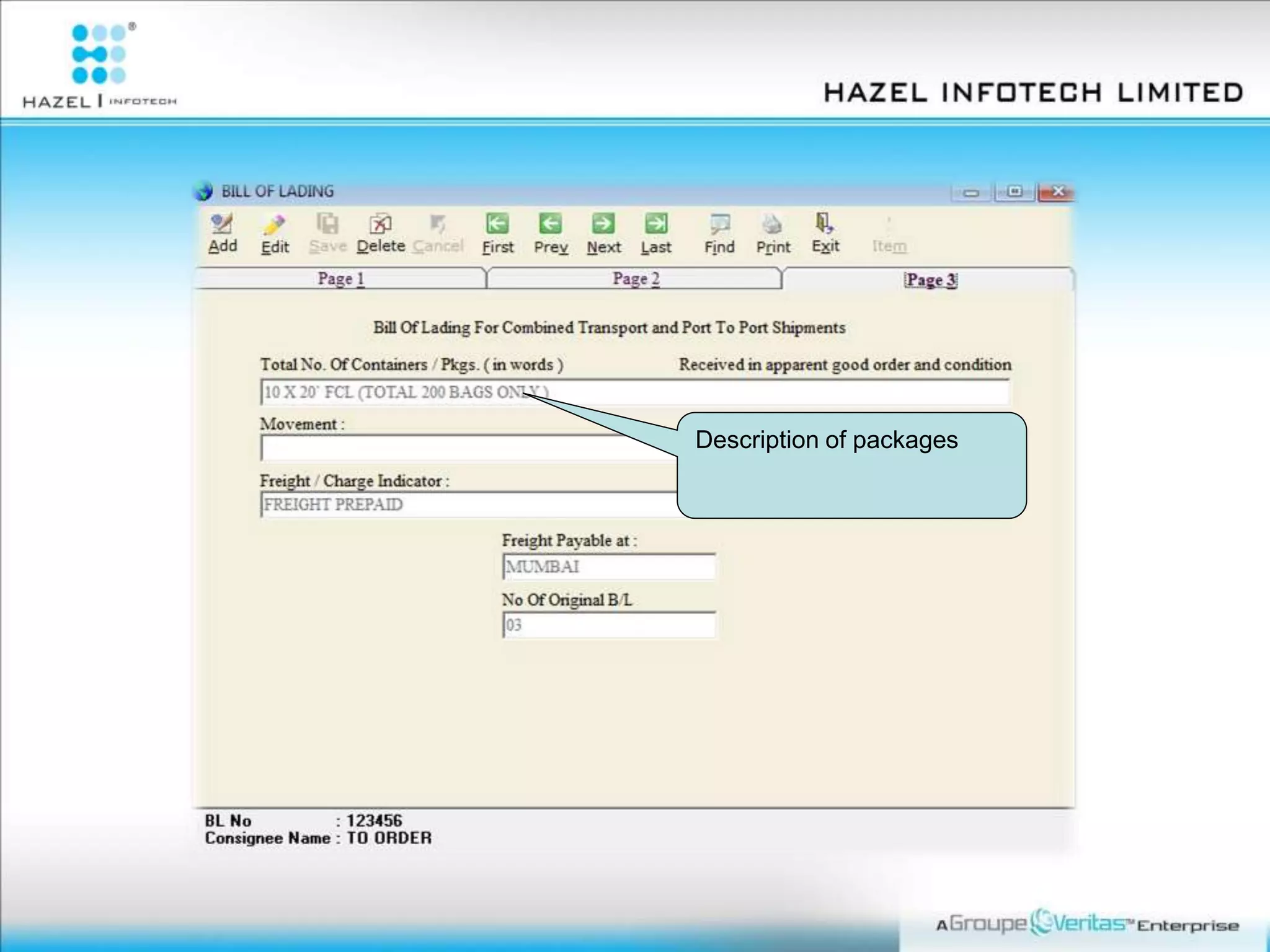 Description of packages
 