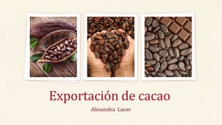 Alexandra Lucar
Exportación de cacao
 