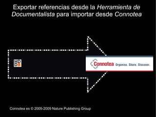Exportar referencias desde la Herramienta de
Documentalista para importar desde Connotea




Connotea es © 2005-2009 Nature Publishing Group
 