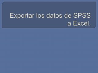 Exportar datos a excel.