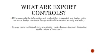 Export Control Laws Training Pptx