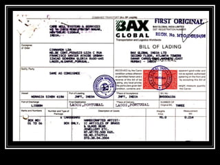 Export documentation