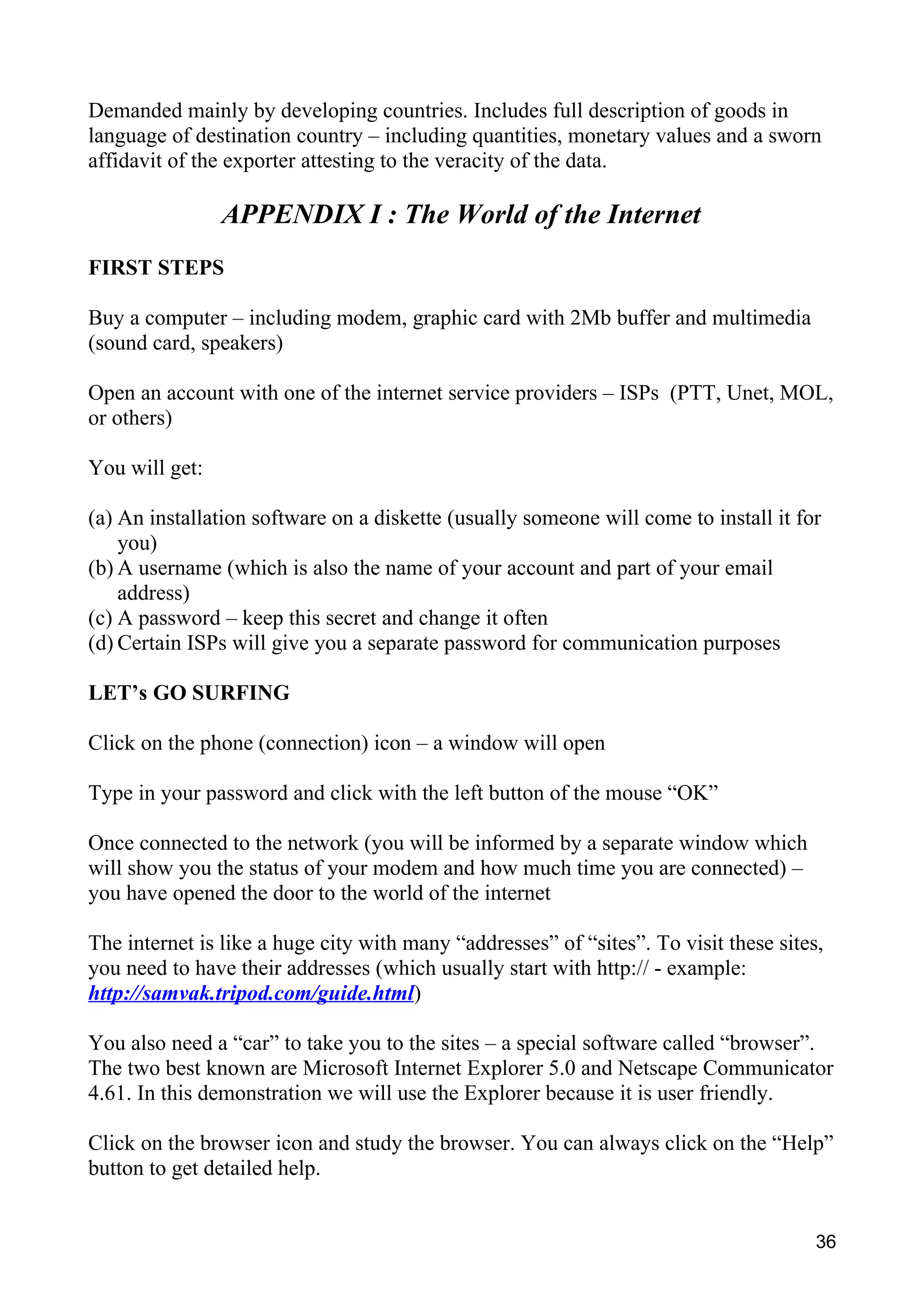 The Exporter's Handbook