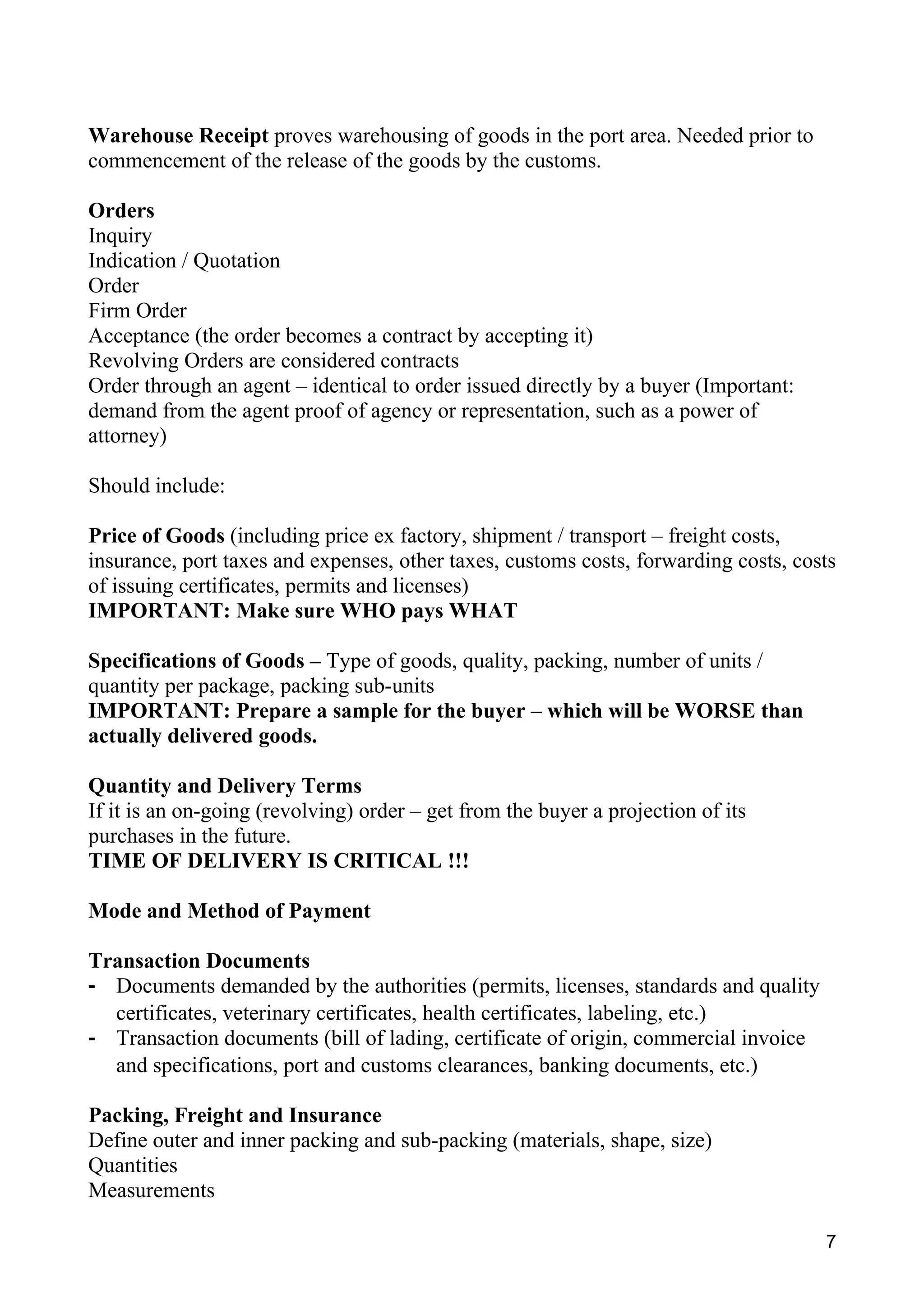 The Exporter's Handbook