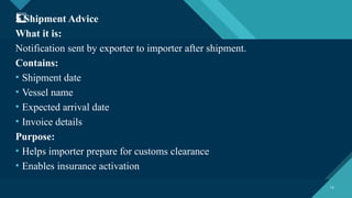 Comprehensive Guide to Export Process and Documentation | PPTX