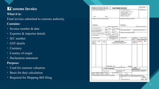Comprehensive Guide to Export Process and Documentation | PPTX