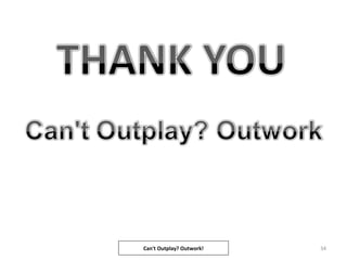 34Can't Outplay? Outwork!
 