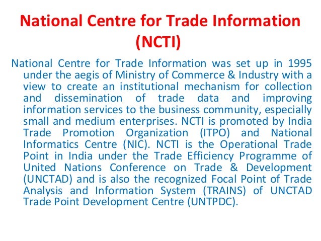 Unctad - trade analysis information system (trains)