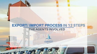 EXPORT/ IMPORT PROCESS IN 12 STEPS
THE AGENTS INVOLVED
 