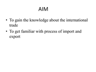 Export management | PPTX