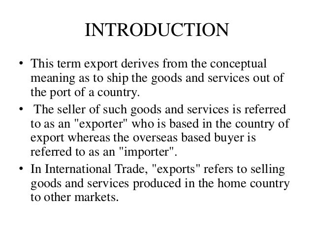 export trade meaning export trade meaning