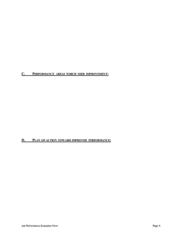 Export Manager Performance Appraisal