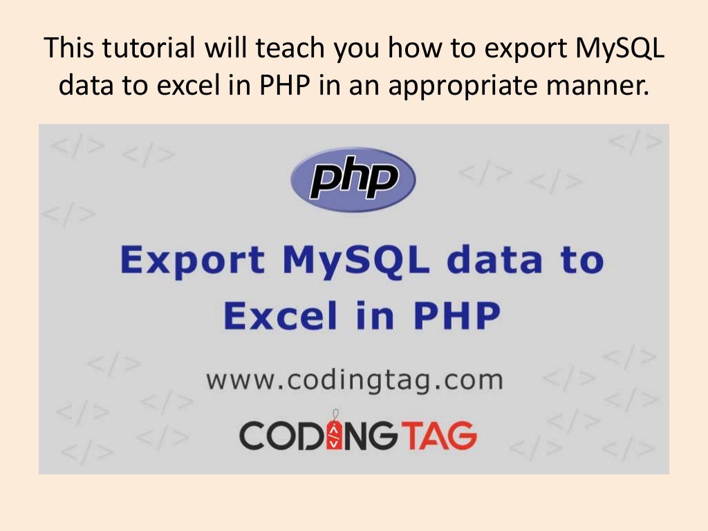 php export excel file php export excel file