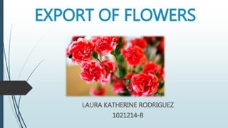 EXPORT OF FLOWERS
LAURA KATHERINE RODRIGUEZ
1021214-B
 