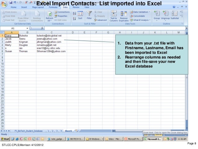 export outlook contacts distribution list to excel