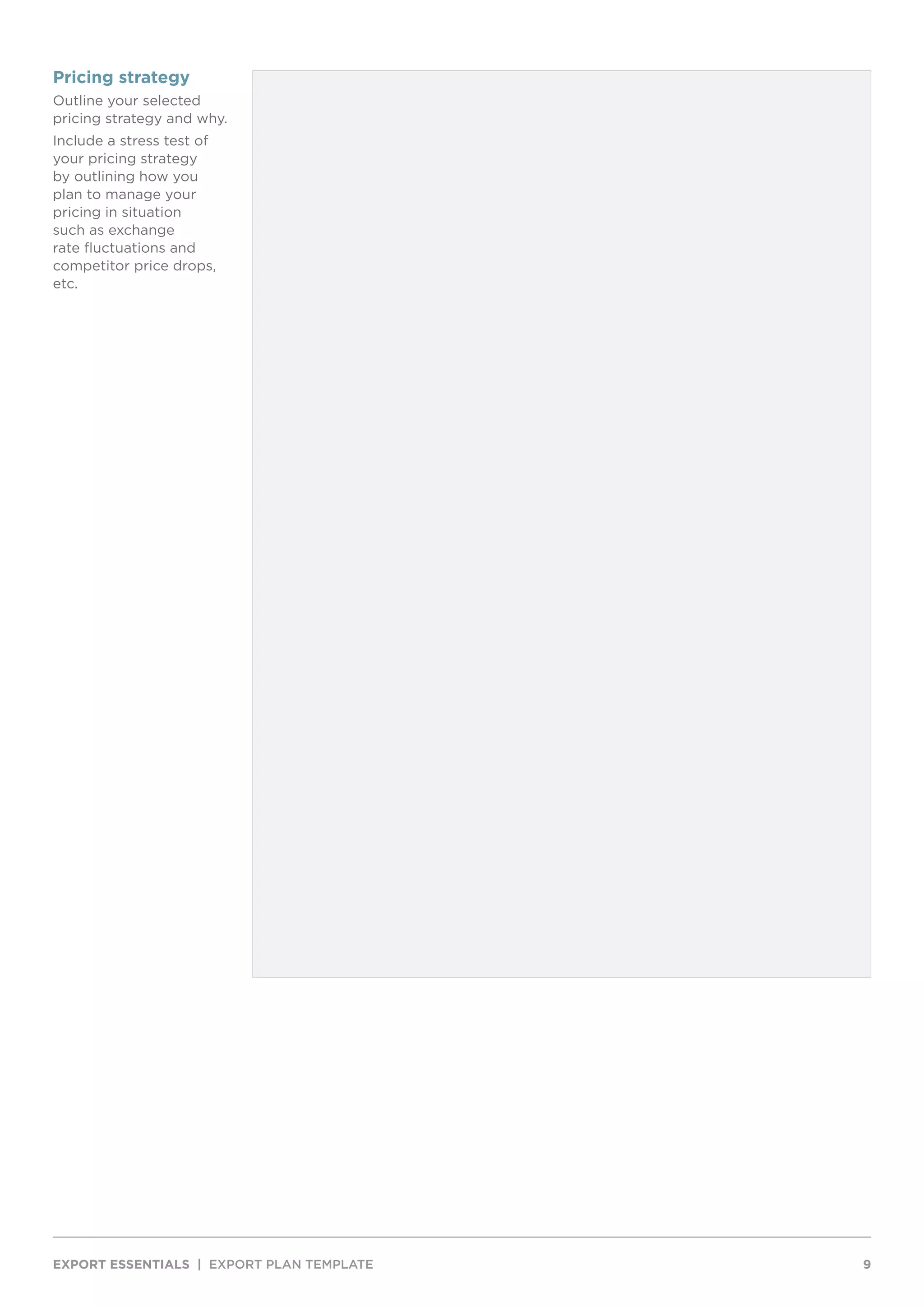 Export Plan Template Pdf