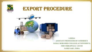 Stages in export procedure 