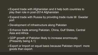 Expand trade with Afghanistan and it help both countries to
play their role in post-2014 Afghanistan
Expand trade with R...