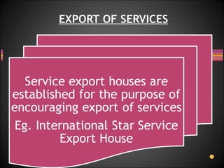 EXPORT OF SERVICES
 