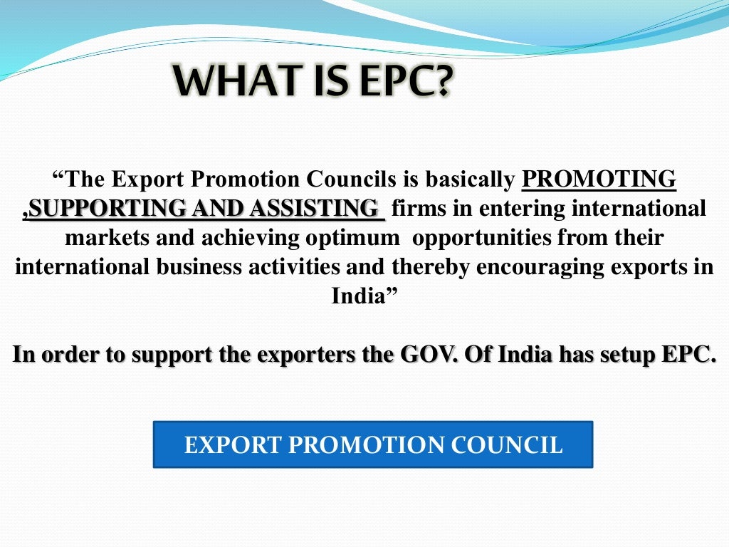 Export promotion council