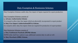 Export promotion schems