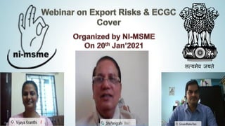 #Export Risk & ECGC Cover - By SN Panigrahi