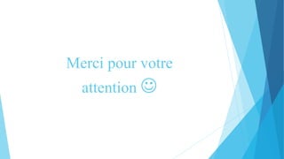 Merci pour votre
attention 
 