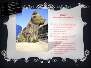 Auditorium de 300 places9INTRODUCTIONHISTOIRE-PROJETPRESENTATION MUSEEPRESENTATION DU CONTENUPRESENTATION DE CE QUI M’A PLUSCONCLUSIONLes secteurs qui tirent le plus de profit de l’activité du Musée sont les suivants (2009):- Restauration : 80.346.137 euros en restaurants, 		    bars et cafétérias.- Commerce : 25.425.173 euros dans boutiques et 		  magasins.- Hébergement : 40.029.924 euros en hôtels, 			      pensions et autres.- Transport : 11.723.035 euros en location de 			véhicules, essence, péages, billets, etc.Loisirs : 18.832.386 euros en cinéma, théâtre,      	            visite d’autres musées, etc.10