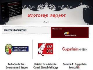 INTRODUCTIONHISTOIRE-PROJETPRESENTATION MUSEEPRESENTATION DU CONTENUPRESENTATION DE CE QUI M’A PLUSCONCLUSIONHISTOIRE-PROJET5