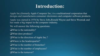 Exposé d'anglais Apple.