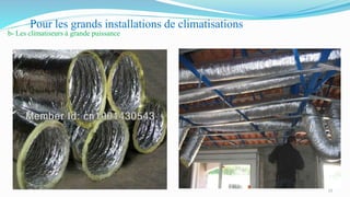 Pour les grands installations de climatisations
b- Les climatiseurs à grande puissance
15
 